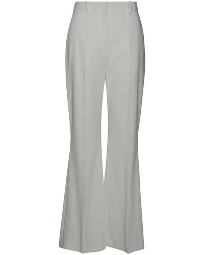 Balmain White Viscose Blend Trousers - Grey