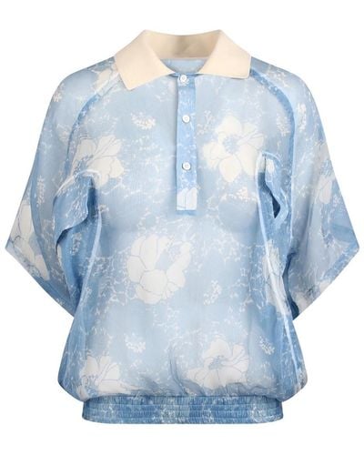 Plan C Flowered Shirt - Blue