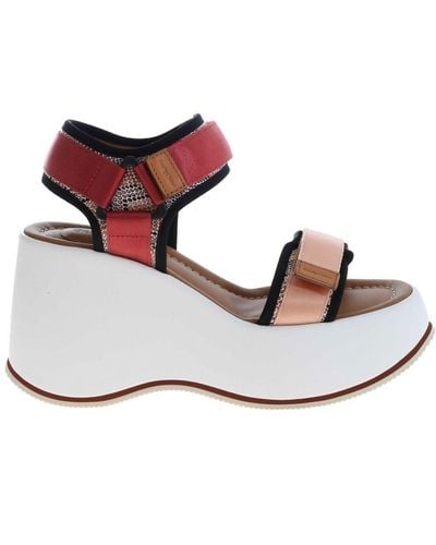 See By Chloé Astana Sandals In And Pink - White
