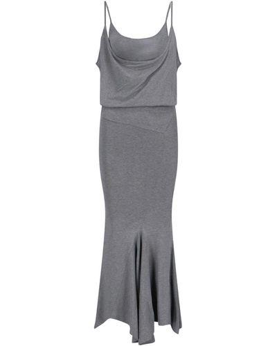 The Attico Maxi Slip Dress - Gray