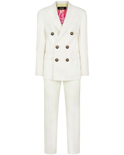 DSquared² Double-breast Notched-lapel Suit - White