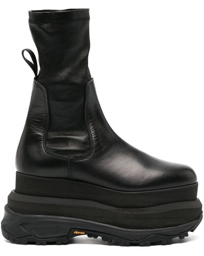 Sacai 110mm Chunky Platform Ankle Boots - Black