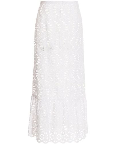 Giambattista Valli Macram Long Skirt - White