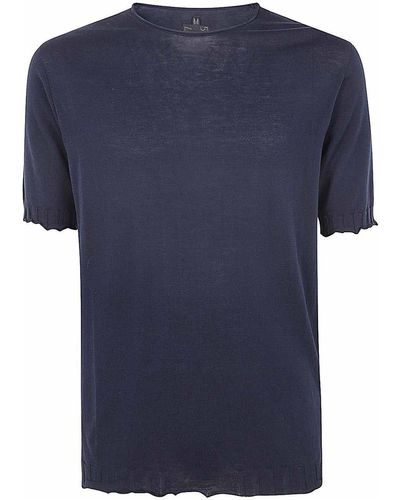 MD75 Classic Round Neck Pullover - Blue