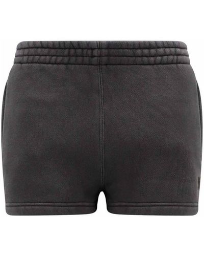 T By Alexander Wang Essential Terry Shorts With Logo - Black