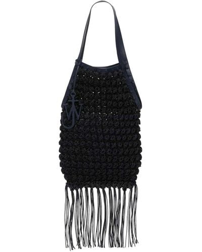 JW Anderson Woven Crochet Bag - Black