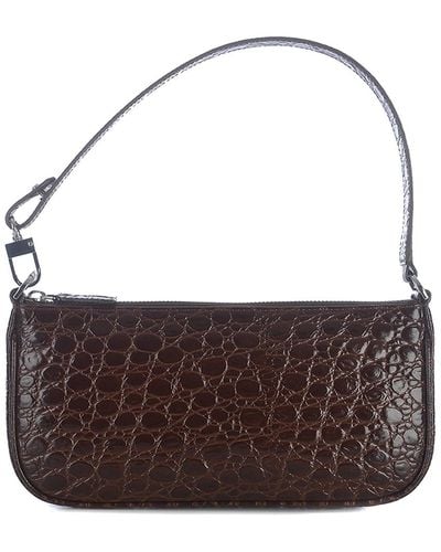 BY FAR Shoulder Bag In Croco Leather - Brown