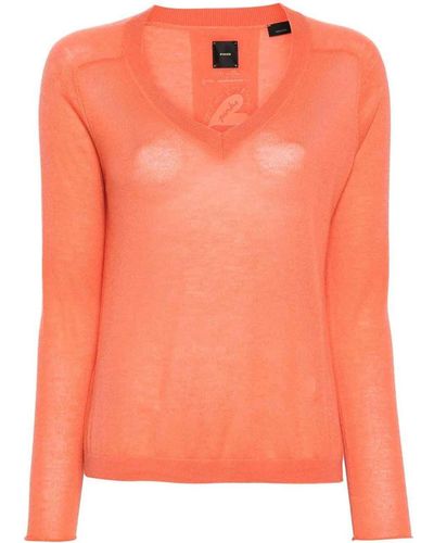 Pinko V-neck Sweater - Orange