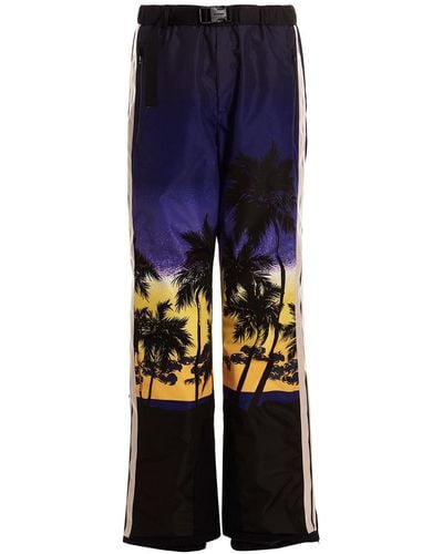 Palm Angels Palm Sunset Ski Trousers - Blue