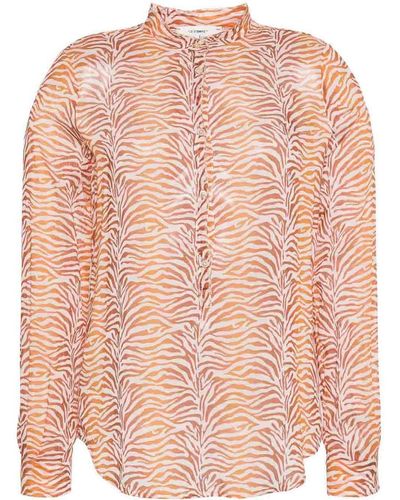 Forte Forte Cotton And Silk Voile Henley Shirt - Pink