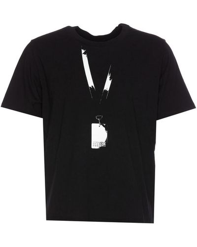 MM6 by Maison Martin Margiela Men's Backstage Pass Print T-shirt - Black