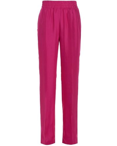RED Valentino Silk Twill Trousers - Pink