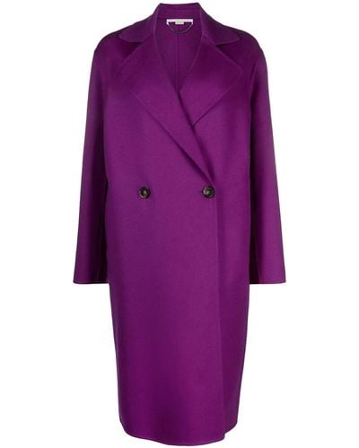 Stella McCartney Double-breasted Wool Coat - Purple