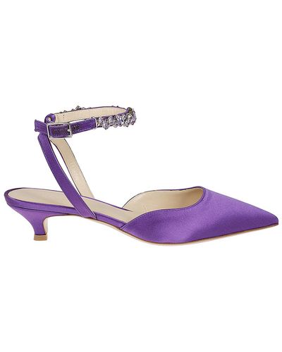 P.A.R.O.S.H. Satin Sandals - Purple