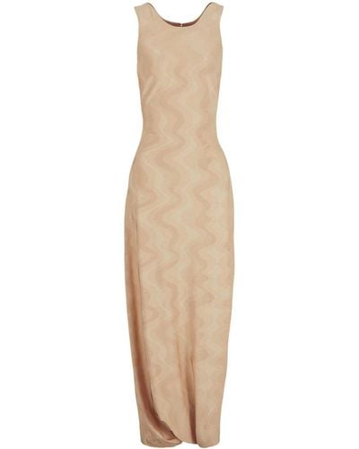 Giorgio Armani Long Dress With Print - Natural