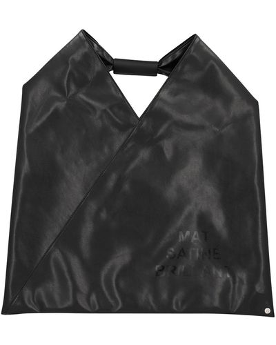 MM6 by Maison Martin Margiela Japanese Medium Bag In Shiny - Black