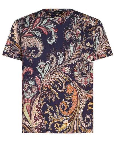 Etro T-shirt Paisley Print - Multicolour