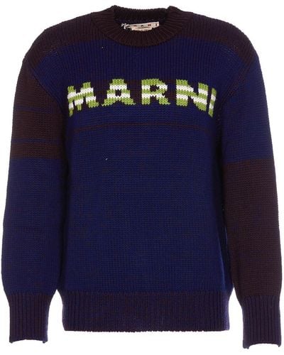 Marni Logo Sweater - Blue