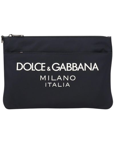 Dolce & Gabbana Pouch With Logo - Black