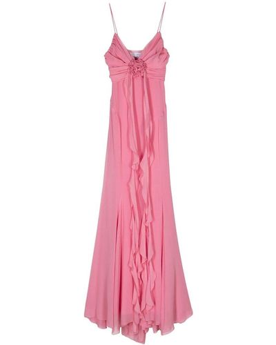 Blumarine Evening Dress With Application - Pink