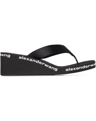 Alexander Wang Logo Print Flip-flops - Black