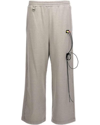 Doublet Rca Cable Embroidery sweatpants - Gray