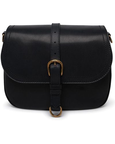 Golden Goose Medium Sally Bag In Leather - Black