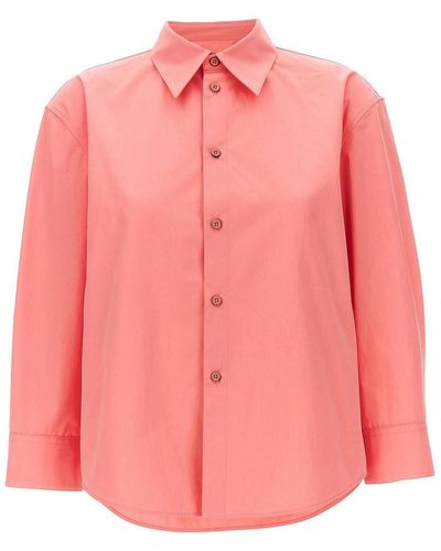 Jil Sander Cotton Poplin Shirt Button - Pink