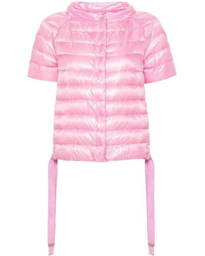 Herno Short Sleeve Padded Jacket - Pink