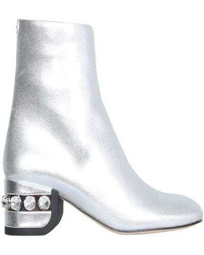 Nicholas Kirkwood Crystal Boots - White