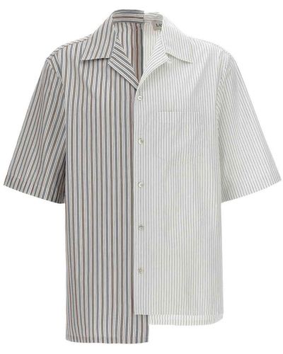 Lanvin Asymmetric Striped Shirt - Grey