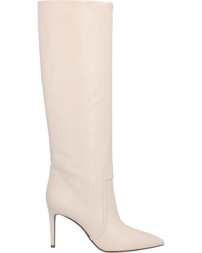 Paris Texas Leather Stiletto Boots - White