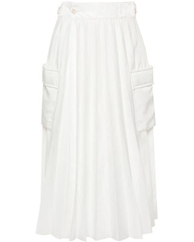 Sacai Twill Skirt - White
