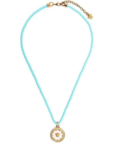 Versace Coral Pendant Necklace - Blue