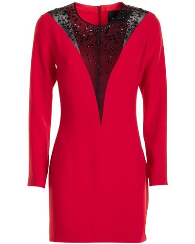 John Richmond Tech Fabric Dress - Red