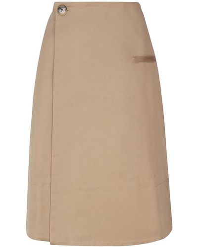 JW Anderson High-waisted Flared Skirt - Natural