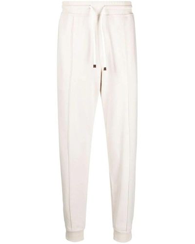 Brunello Cucinelli Track Trousers - White