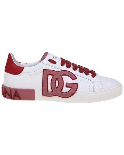 Dolce & Gabbana Leather Trainers - White