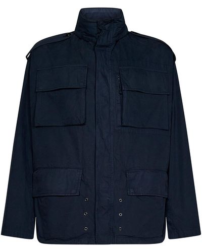 Aspesi Cotton Canvas Field Jacket - Blue