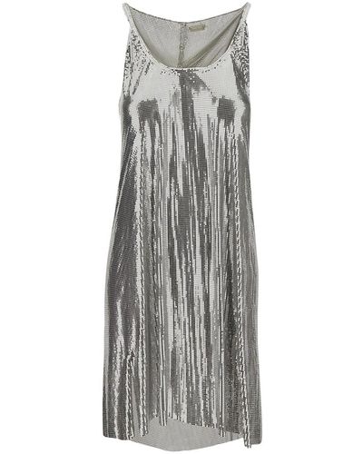 Rabanne Sequins Midi Dress - Grey