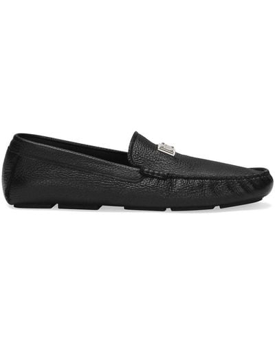 Dolce & Gabbana Loafers With Logo - Black