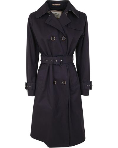 Herno Delan Double Breasted Trench - Black