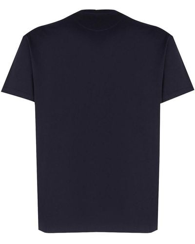 Valentino Garavani Vlogo T-shirt In Cotton - Blue