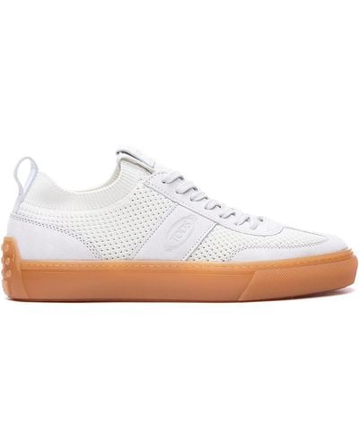 Tod's Leather Sneakers With Logo - White