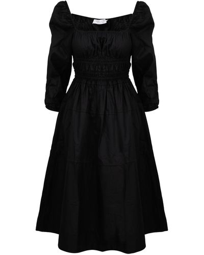 Proenza Schouler Square Neckline Dress - Black