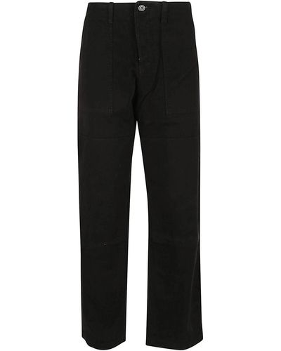 Marcelo Burlon Cross Cotton Straight Trousers - Black