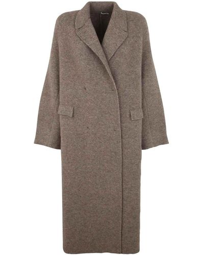 Boboutic Oversize Double Breasted Coat - Brown