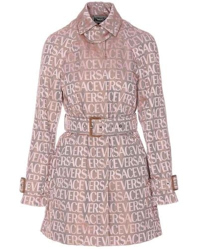 Versace Allover Trench - Pink