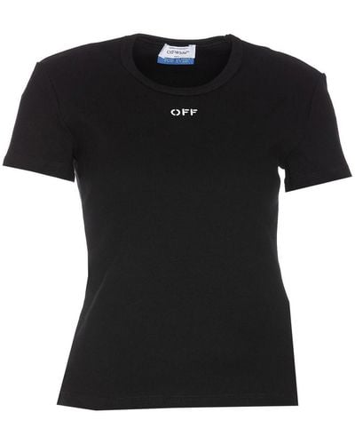 Off-White c/o Virgil Abloh Off Stamp Logo T-shirt - Black