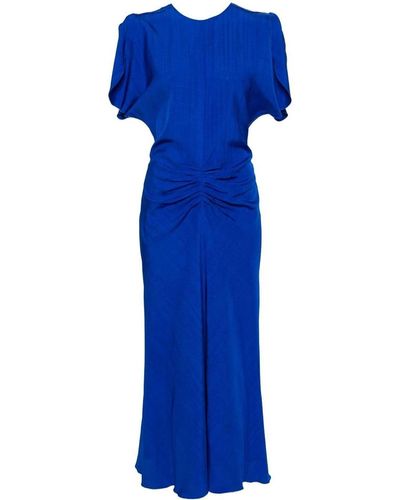 Victoria Beckham Dress With Curls - Blue